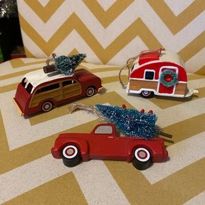 3 farmhouse/ rustic Christmas ornaments